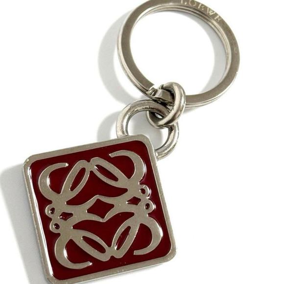 Loewe Men's Key Holder Ring Anagram Red